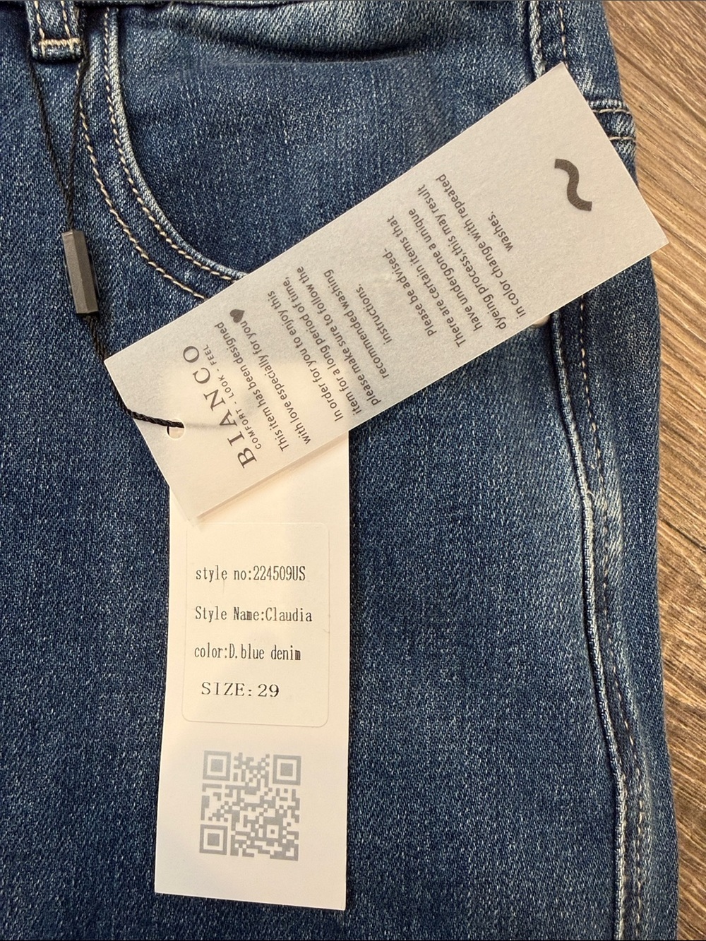 Dark Blue Wide Leg Jeans Size 29 - Picture 2 of 5